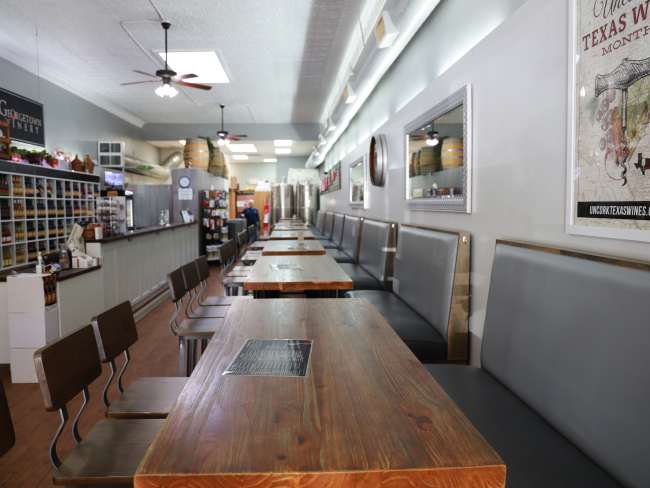 Commercial solid wood furniture in a restaurant environment