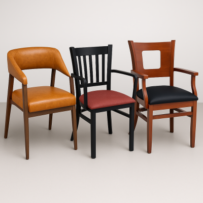 arm restaurant chairs