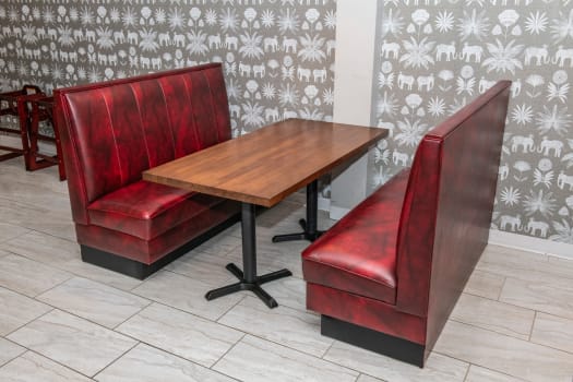 Wood Laminate Horizontal Channel Back / Restaurant Booth | My seatss