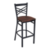 Metal Cross Back Bar Stool