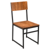 Indy Metal Chair with Wood Back