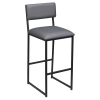Indy Metal Bar Stool with Padded Back