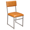 Indy Metal Chair with Clear Coat Finish and Padded Back
