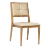 Milano Modern Padded Wood Grain Aluminum Chair