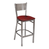 Clear Coat Checker Back Metal Bar Stool