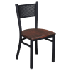 Checker Back Metal Chair
