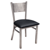 Clear Coat Checker Back Metal Chair 
