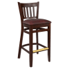 Premium US Made Vertical Slat Wood Restaurant Bar Stool