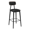 Basel Metal Bar Stool with Padded Back
