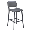 Luca Metal Bar Stool with Padded Back