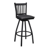 Metal Vertical Slat Swivel Bar Stool