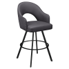 Invicta Premium Bucket Swivel Bar Stool with Circular Frame