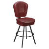 Lusso 3-Channel Premium Casino Bucket Bar Stool with Circular Frame
