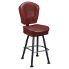 Lusso 3-Channel Premium Casino Bucket Bar Stool with Arched-Oval Frame
