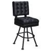 Trionfo Tufted Premium Bucket Bar Stool with Orbit Frame