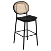 Venice Cane Metal Bar Stool