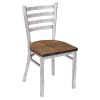 Metal Ladder Back Chair in Clear Coat