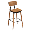 Slate Black Metal Restaurant Bar Stool