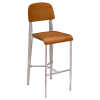 Nico Bar Stool with Wood Back in Clear Coat Finish