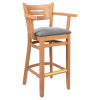 Premium US Made Henry Wood Bar Stool with Arms 