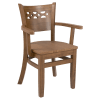 Premium US Made Leonardo Wood Chair With Arms