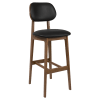 Gisselle Wood Bar Stool with Padded Back