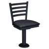 Ladder Back Bolt Down Swivel Metal Chair