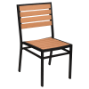 Black Heavy Duty Aluminum Faux Teak Patio Chair