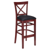 Premium Cross Back Wood Bar Stool
