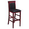 Premium Irving Upholstered Wood Bar Stool