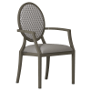Deco Lotus Back Aluminum Arm Chair