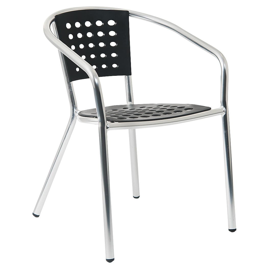 Black Resin Patio Arm Chair