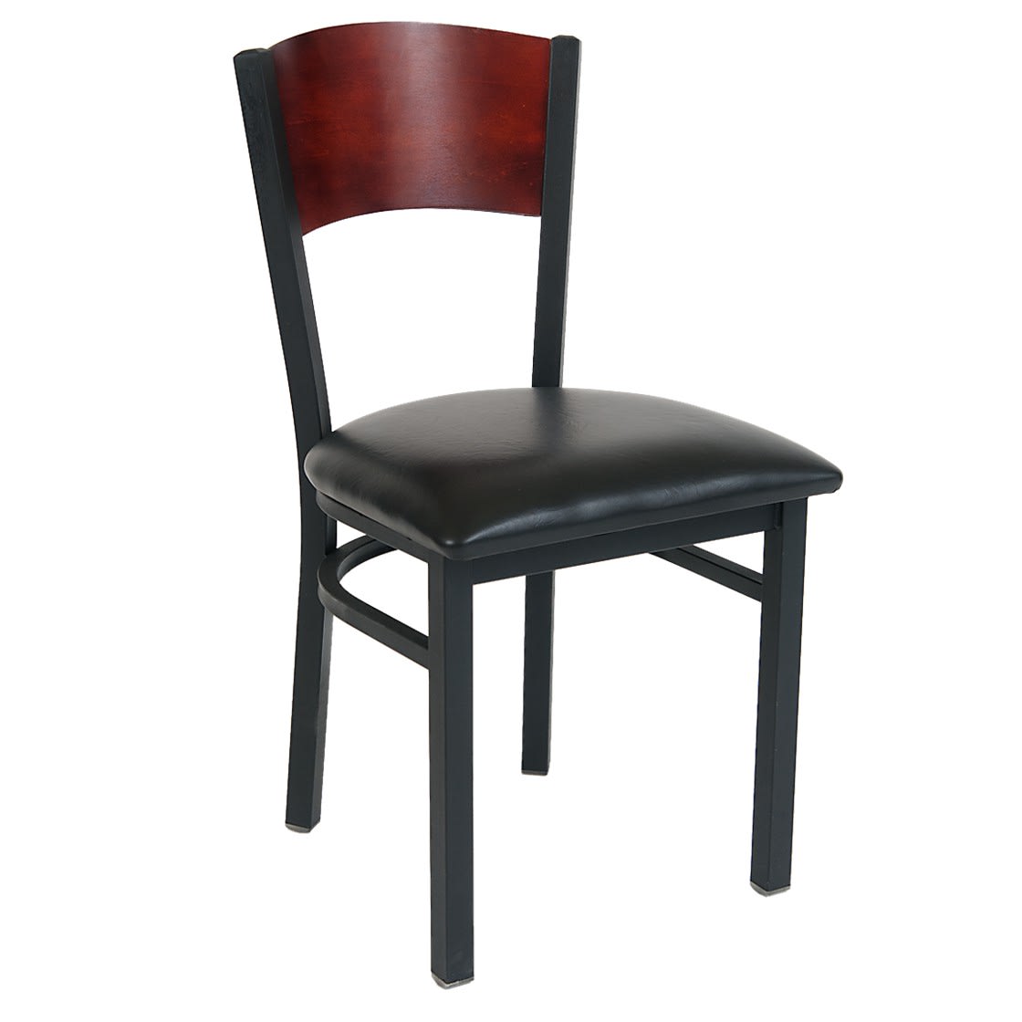 Interchangeable Back Metal Chair with Solid Back