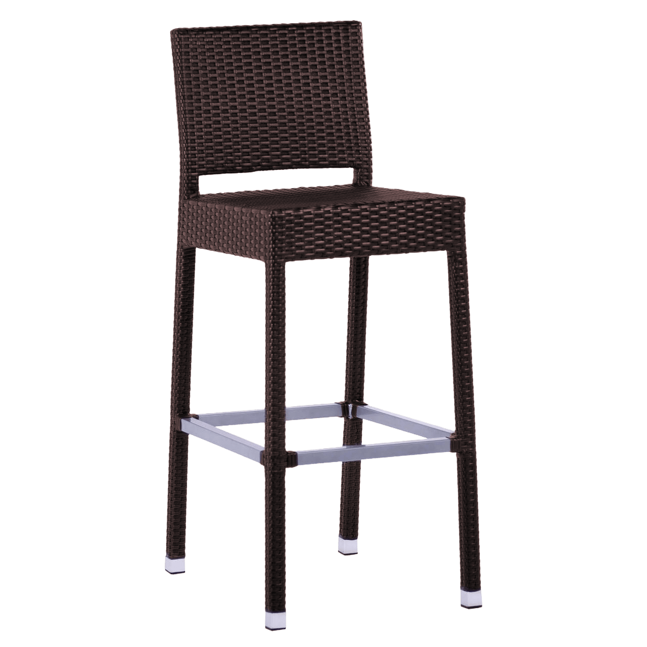 Felix Woven Chocolate Rattan Patio Bar Stool