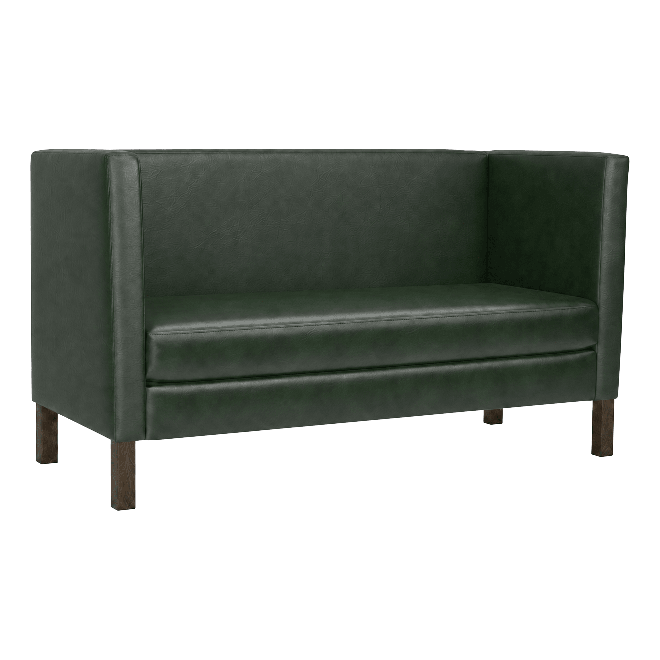 Cerqona Plain Back Privacy Booth with Wood Legs