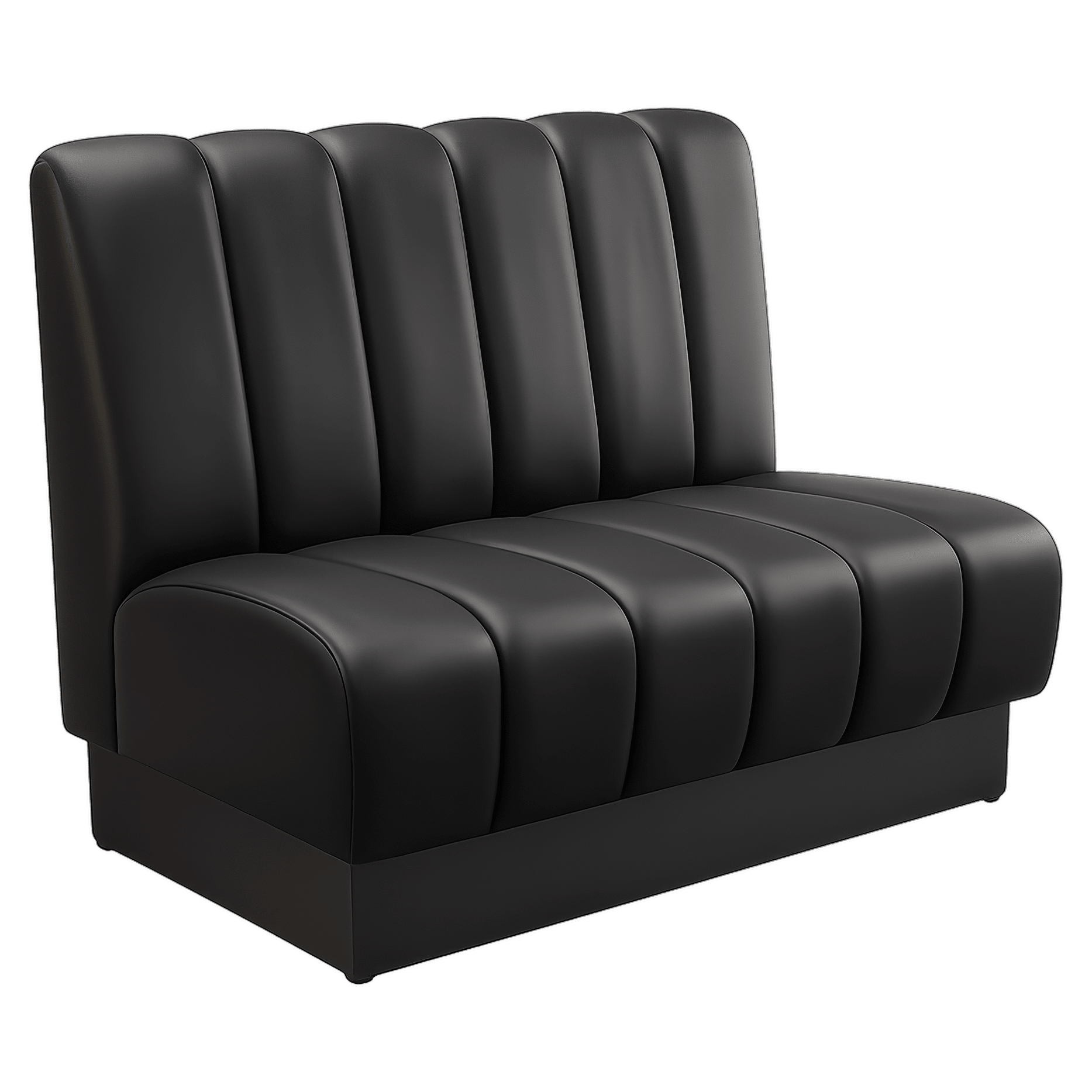 6 Channel Custom Booth with Pullover Back and Channeled Jumbo Seat