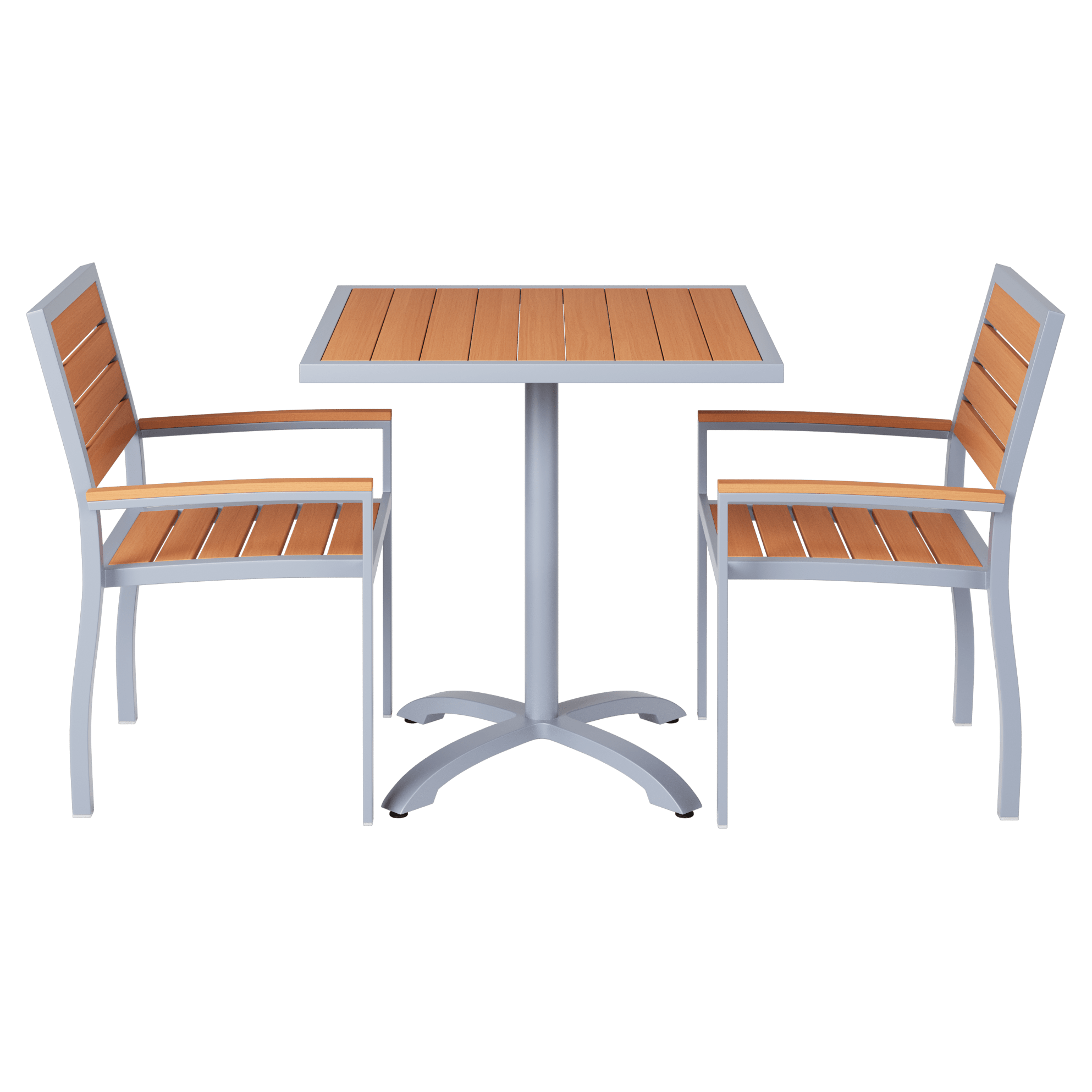 Set of Grey Heavy Duty Armchairs with Table