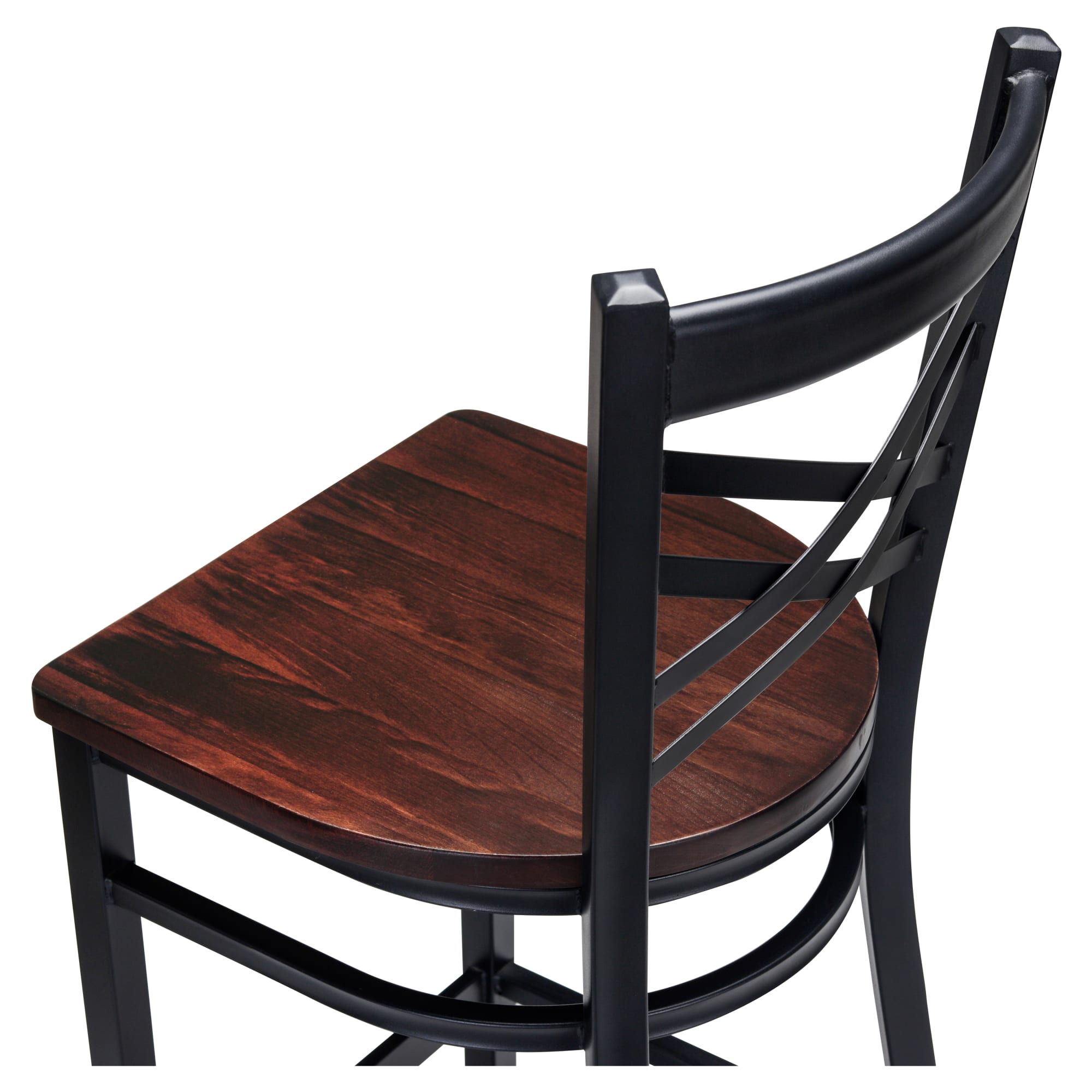 Metal Cross Back Bar Stool