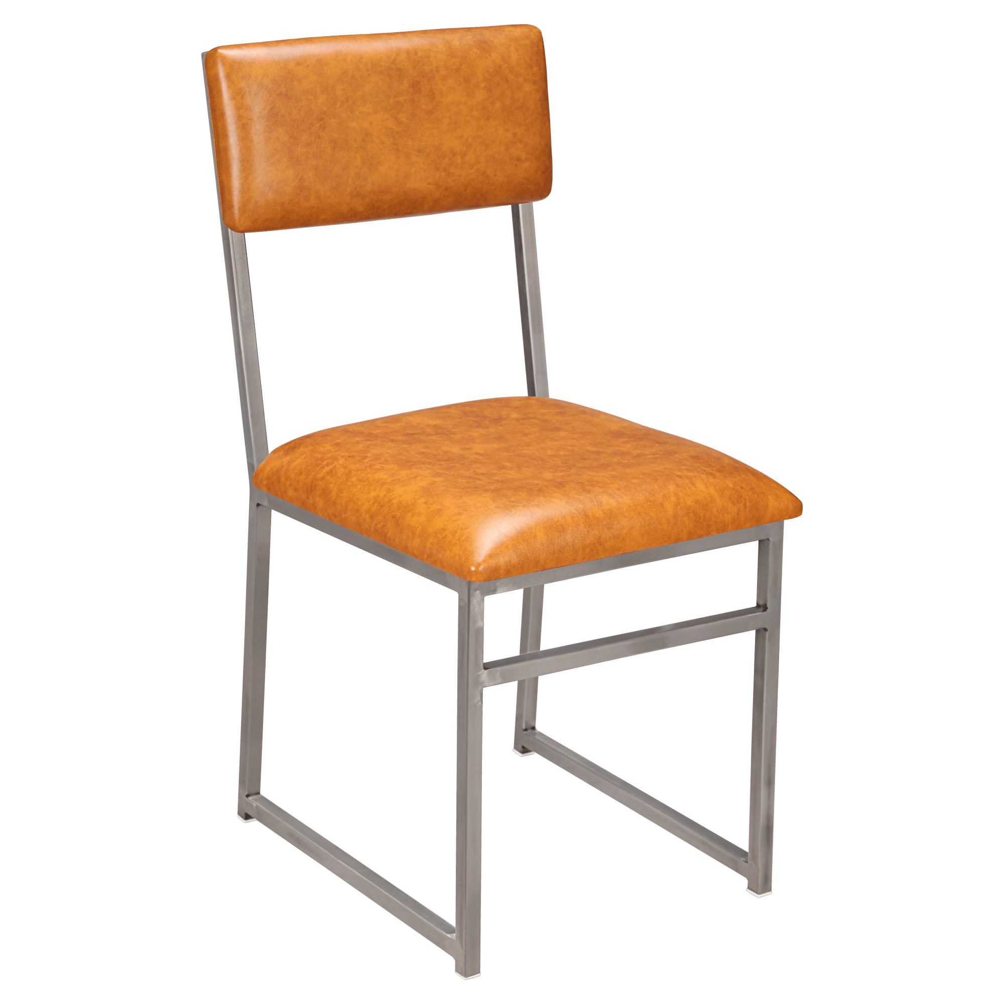Indy Metal Chair with Clear Coat Finish and Padded Back