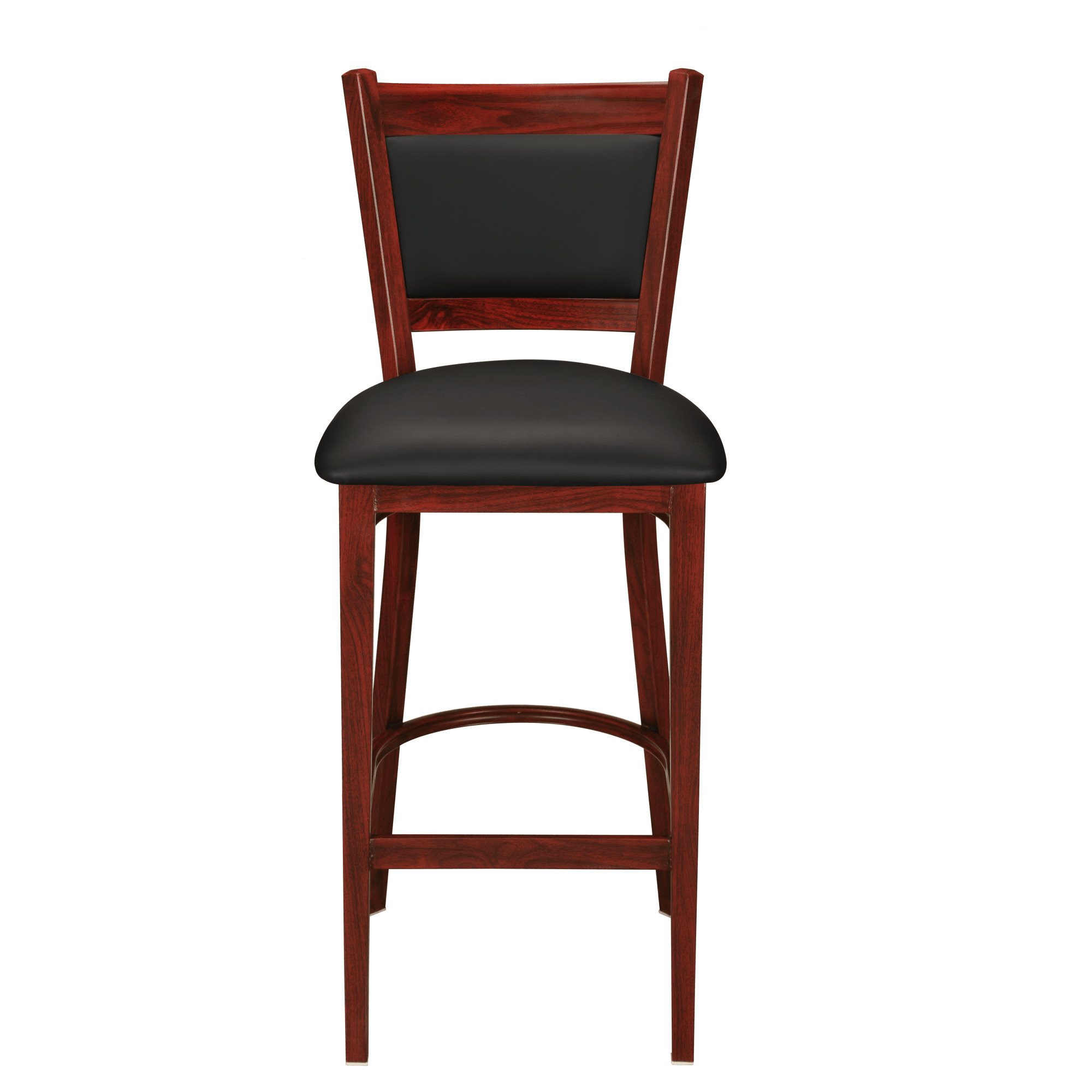 Metal Padded Bar Stool with Premium Wood Look Finish