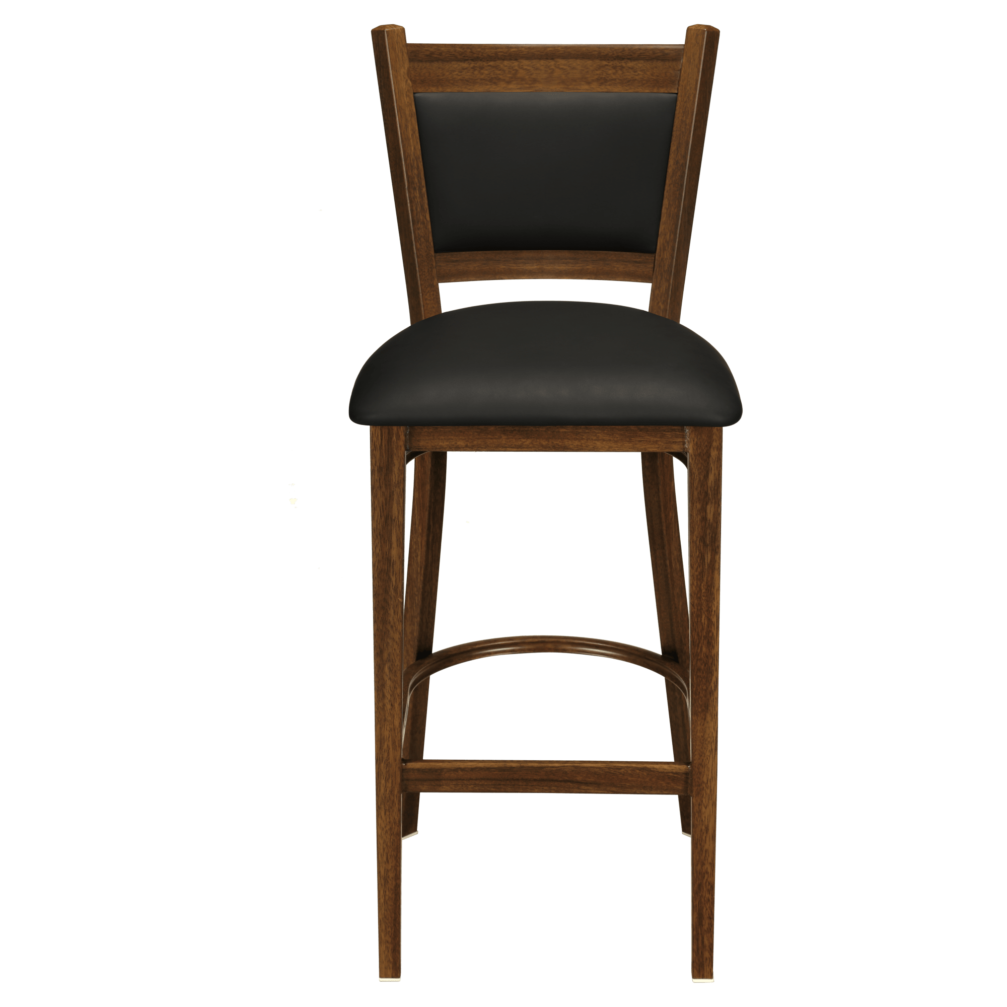 Metal Padded Bar Stool with Premium Wood Look Finish