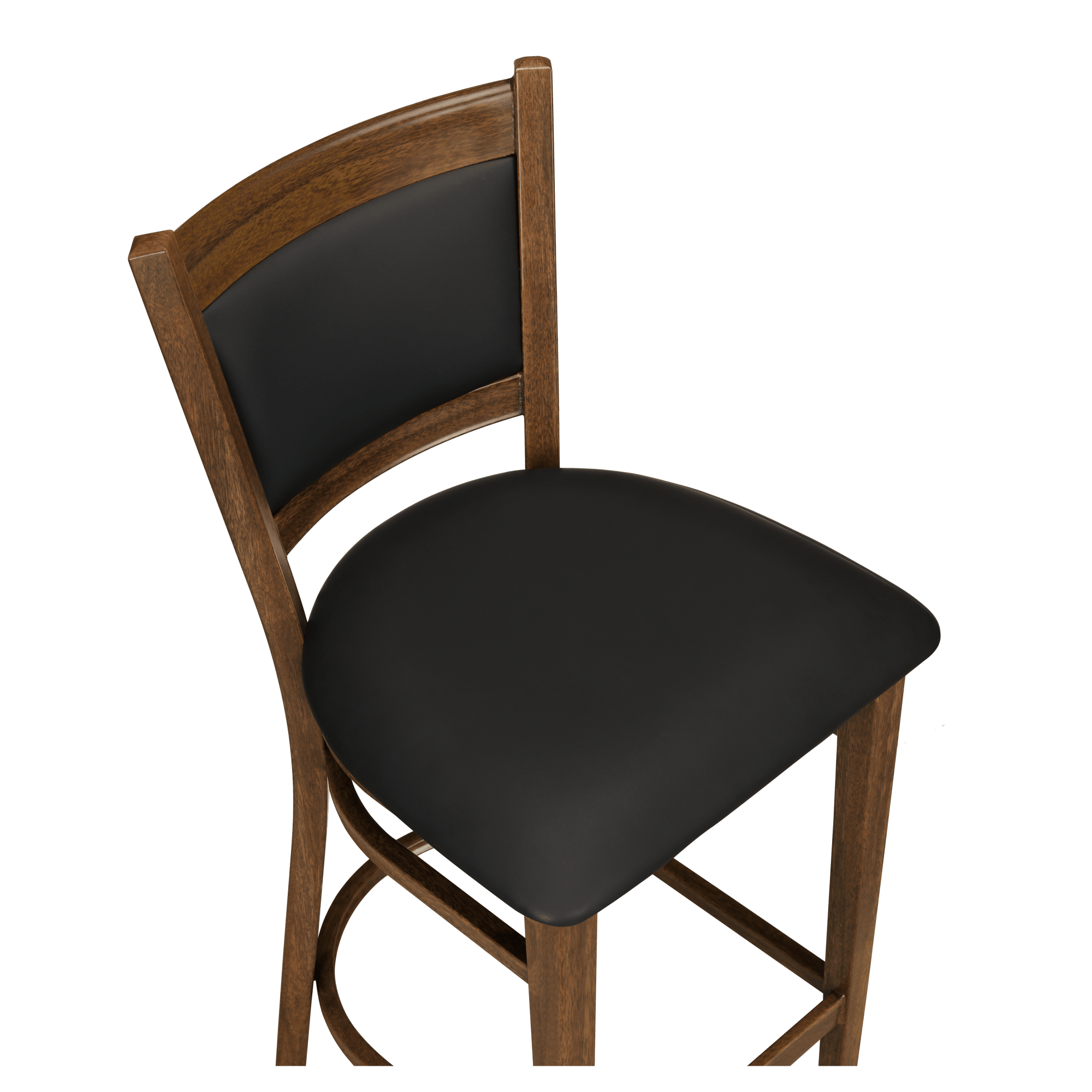 Metal Padded Bar Stool with Premium Wood Look Finish
