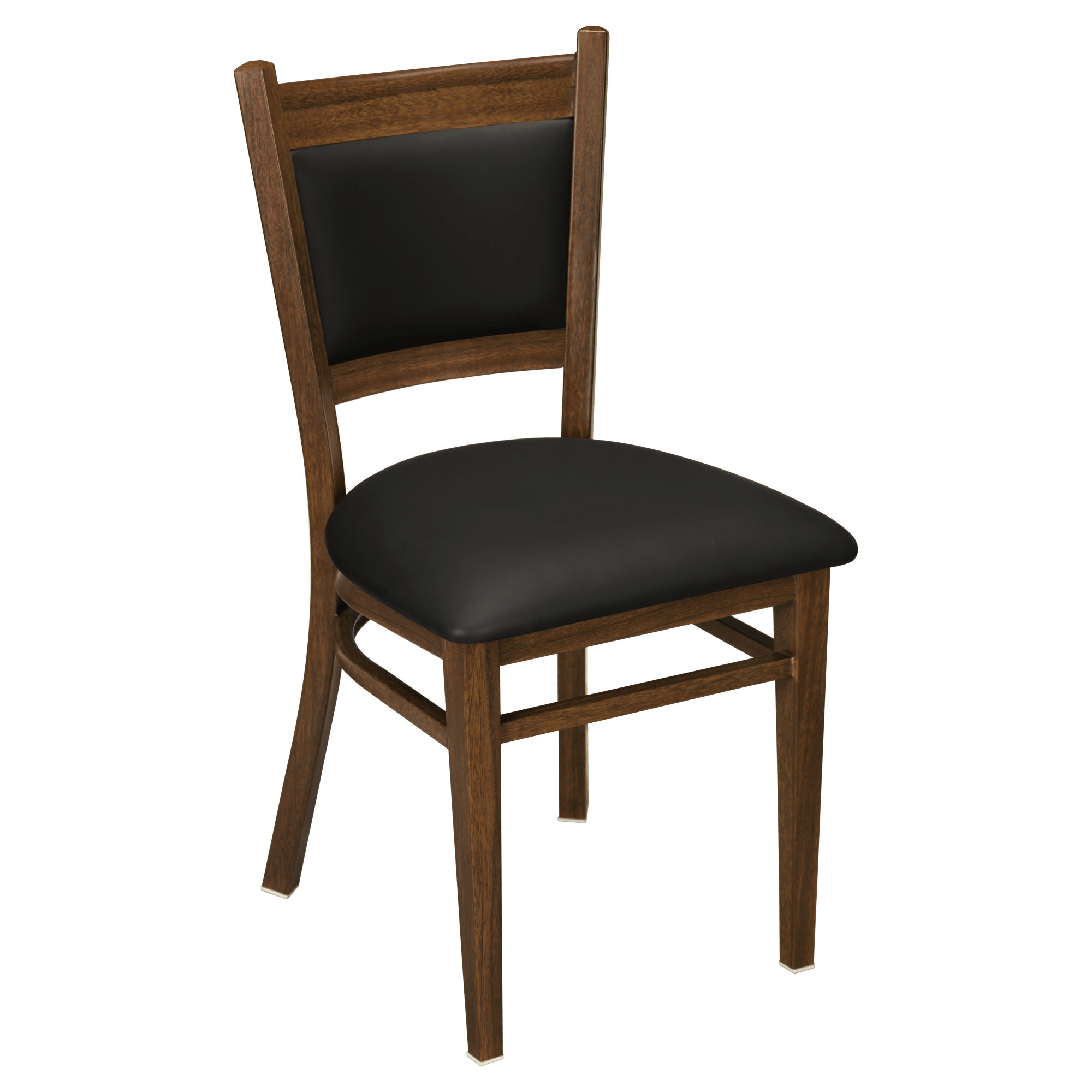 Metal Padded Back Chair with Premium Wood Look Finish with Metal Padded Back Chair with Premium Wood Look Finish
