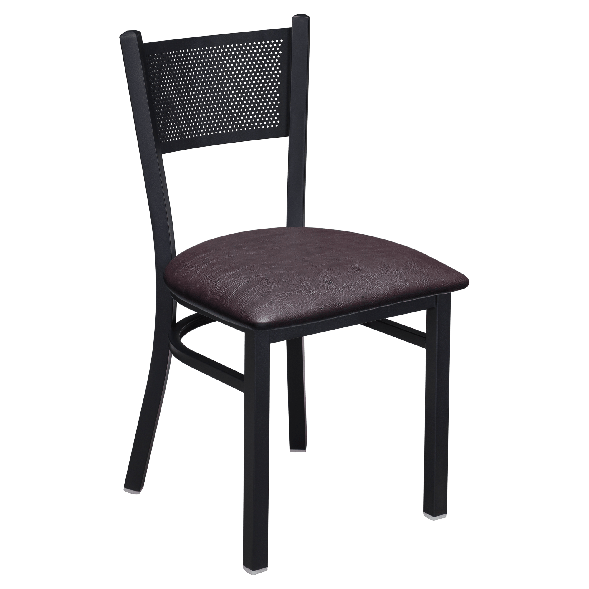 Checker Back Metal Chair