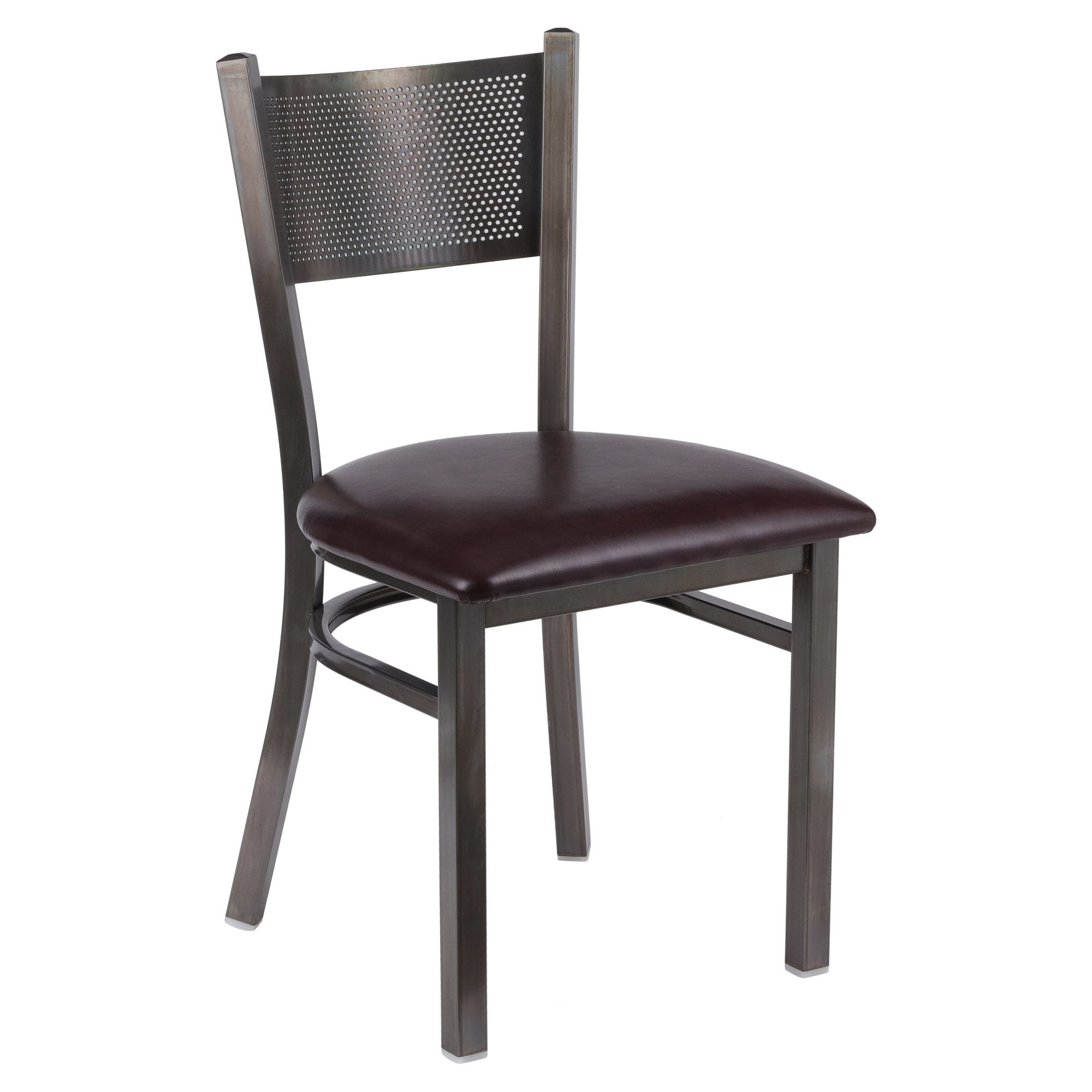 Clear Coat Checker Back Metal Chair  with Clear Coat Checker Back Metal Chair 