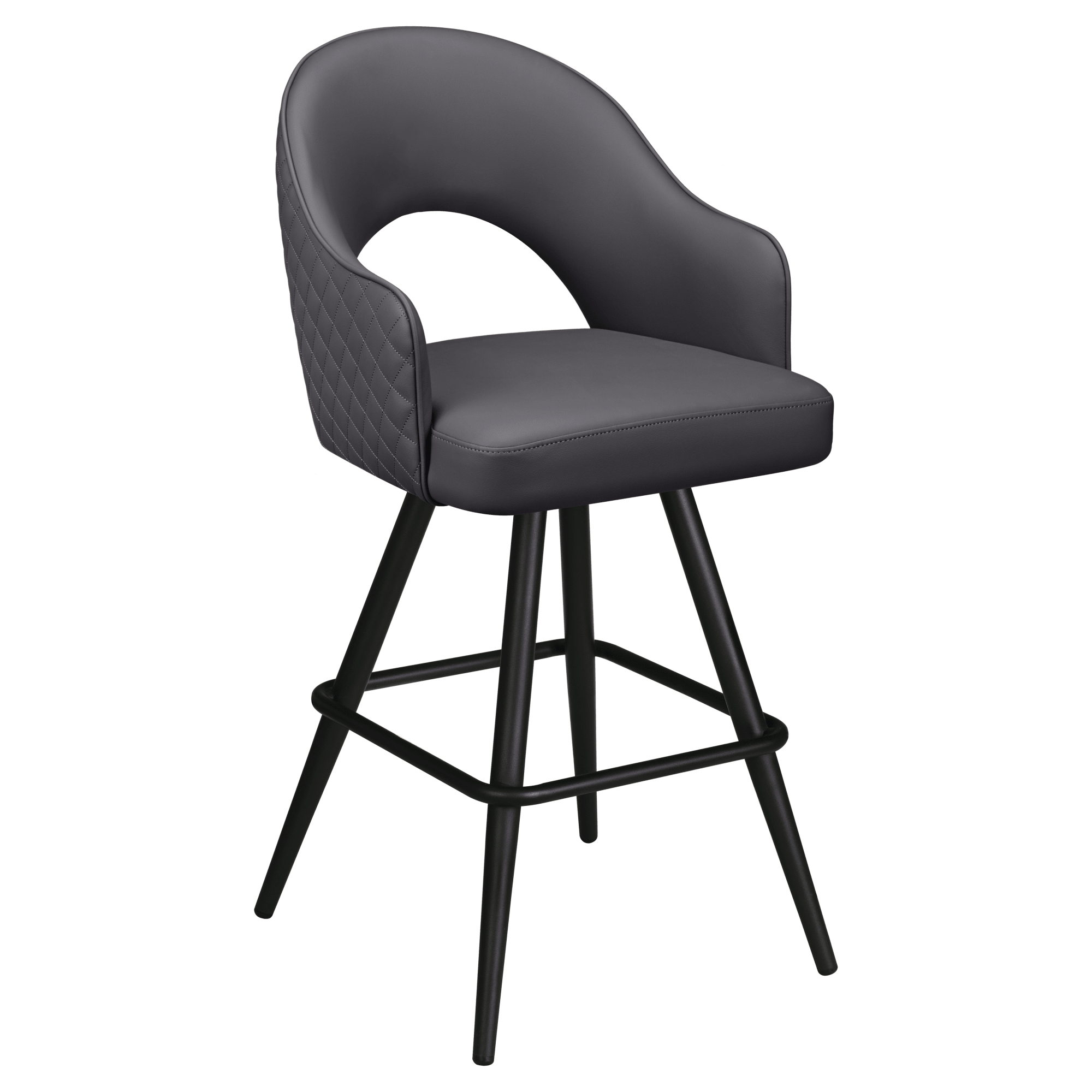 Invicta Premium Bucket Swivel Bar Stool with Square Frame