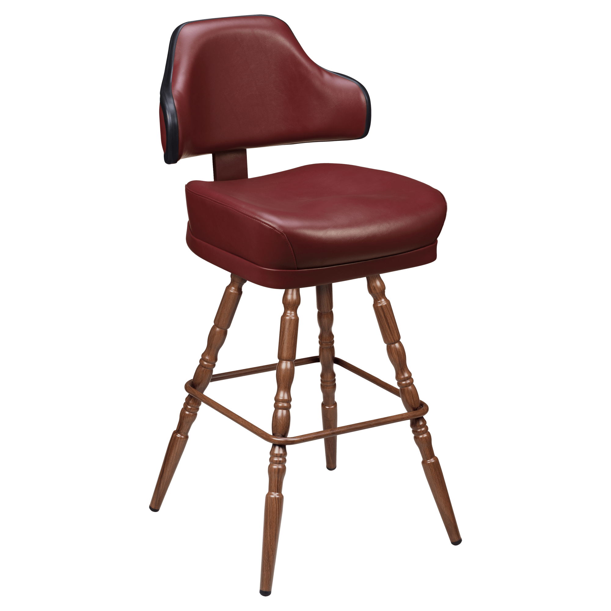 Gioco Premium Casino Bucket Bar Stool with Vintage Frame