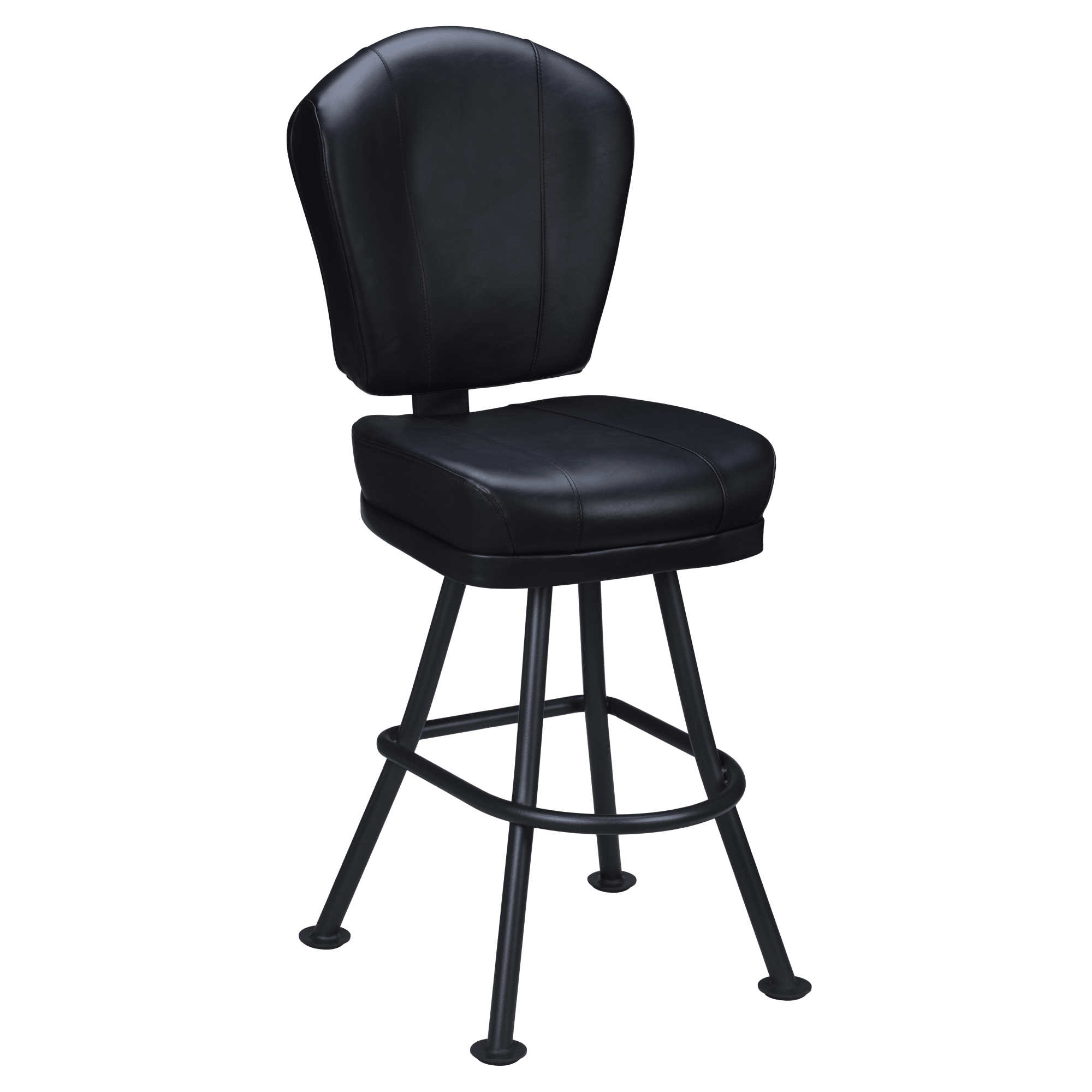 Lusso 3-Channel Premium Casino Bucket Bar Stool with Orbit Frame