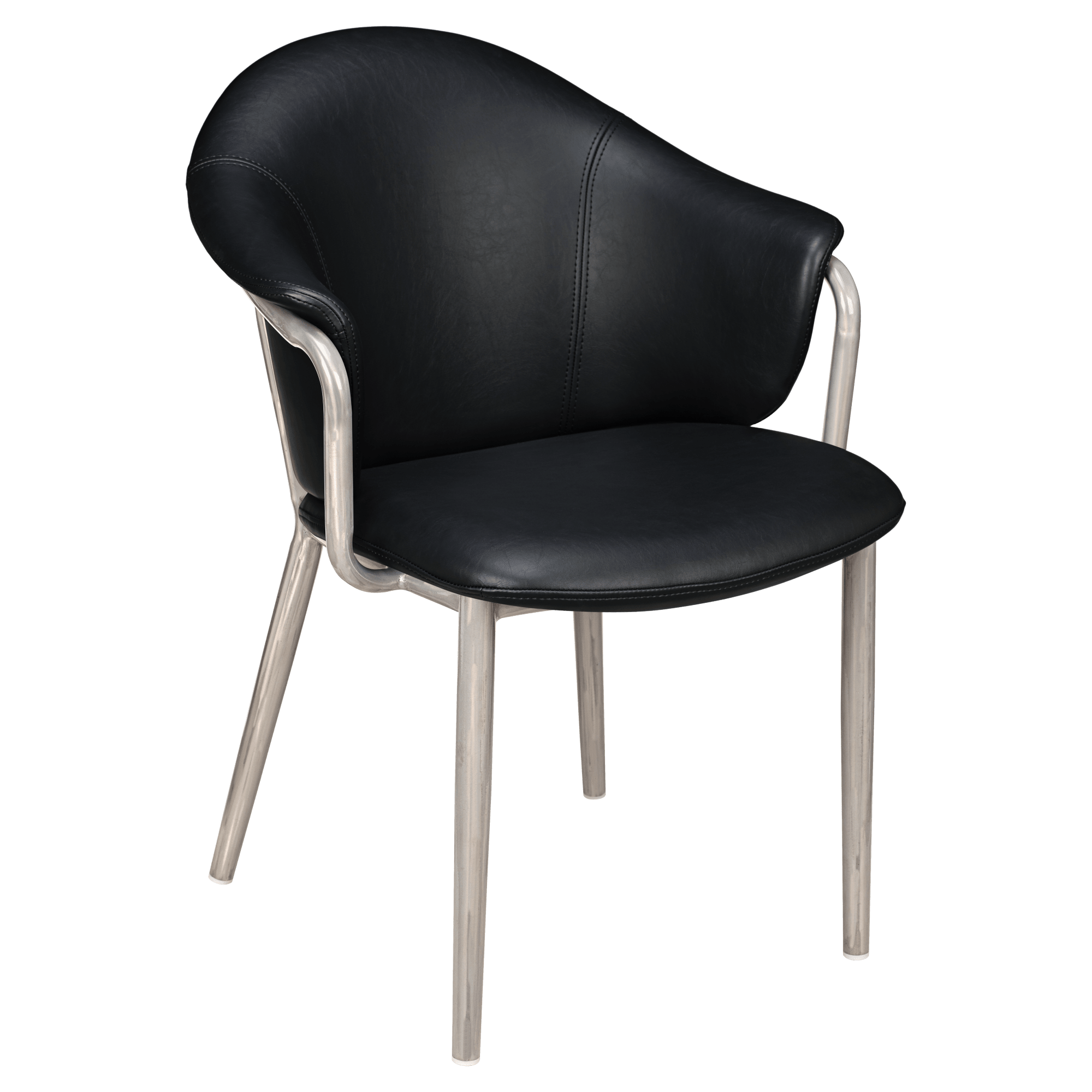 Kova Metal Armchair in Clear Coat