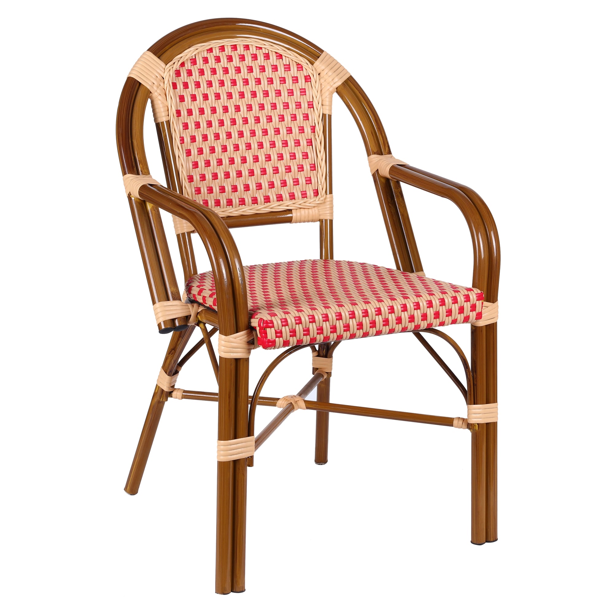 Aluminum Bamboo Cane Arm Chair with Aluminum Bamboo Cane Arm Chair